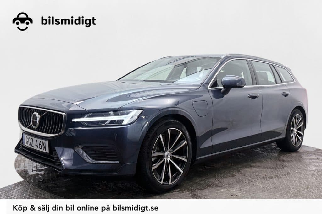 Volvo V60 Recharge T6 AWD Plus Bright Dragkrok Läder Navigation Backkamera Keyless Moms/Leasing 399hk