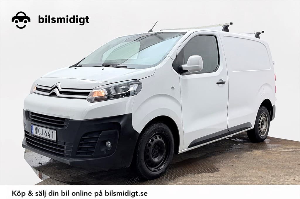 Citroën Jumpy Skåp 2.0 Dragkrok 3-sits Backkamera P-Sensorer CarPlay Delläder Moms/Leasing 122hk