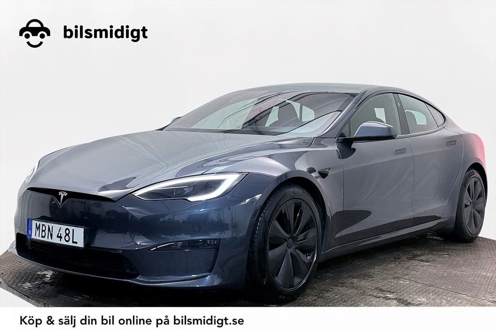 Tesla Model S Plaid Luftfjädring Yoke Panorama Läder Navigation Autopilot Moms/Leasing 1020hk