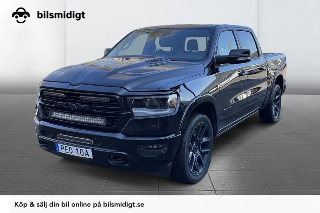 RAM 1500 Crew Cab 5.7 V8 HEMI Flex Fuel Laramie NIGHT Panorama 360° Kameravy Navigation Läder H/K 395hk