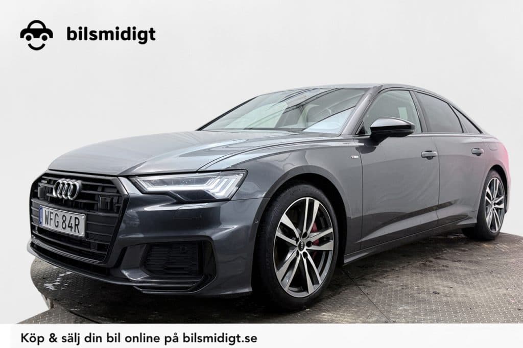 Audi A6 Sedan 55 TFSI e Quattro S Line Black Apperance Plus Dragkrok Navigation Delläder Moms/Leasing 367hk